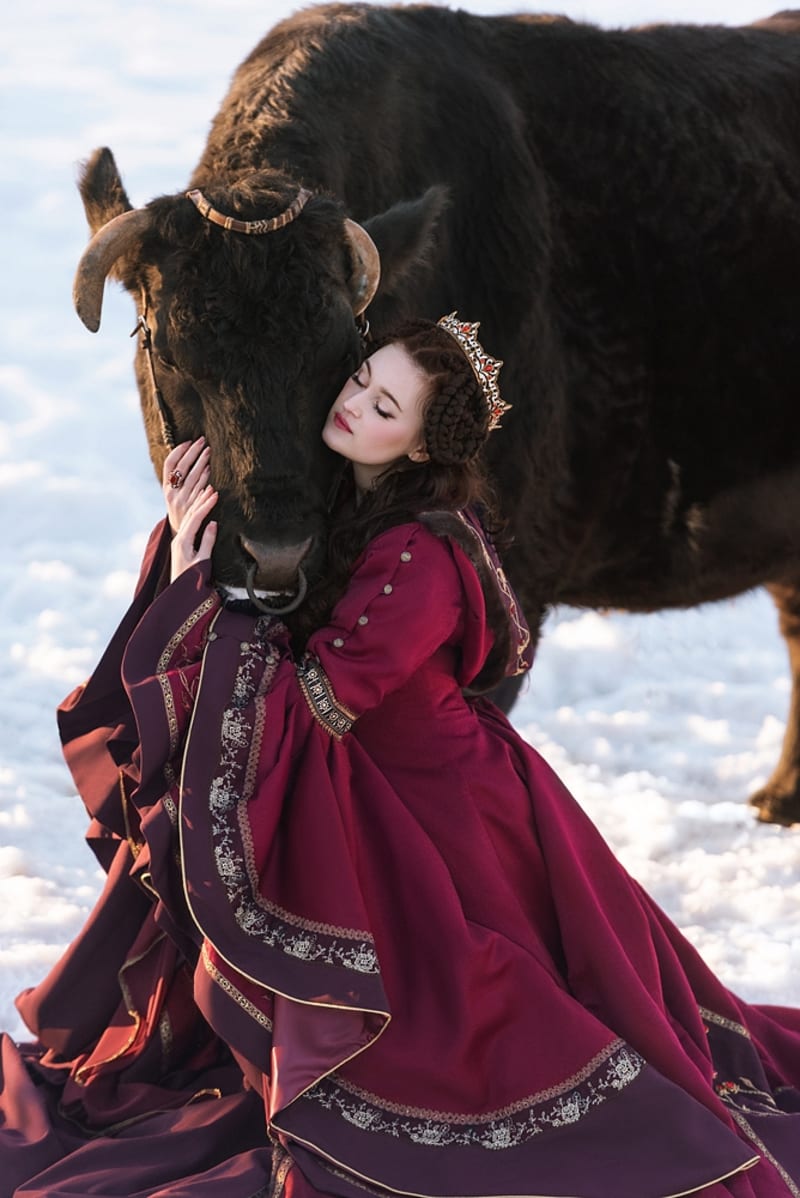 Шикарное плащ-пальто "Дворцовое средневековье" Тёплый - фото 3