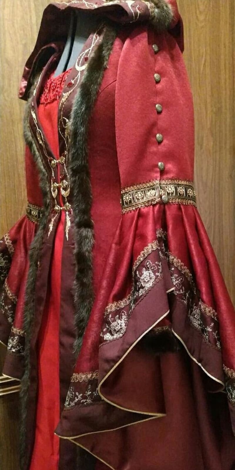 Шикарное плащ-пальто "Дворцовое средневековье" Тёплый - фото 6