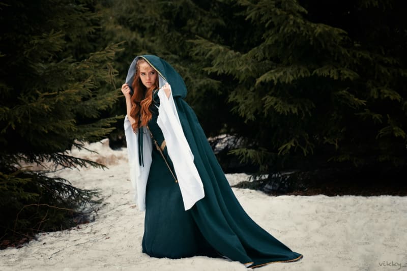 Плащ зеленый на подкладке - фото 1