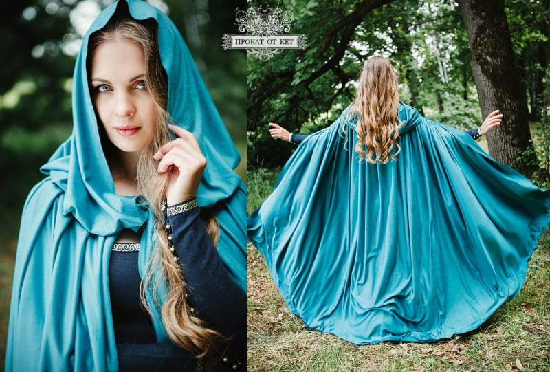 Плащ замшевый "Бирюза" - фото 1