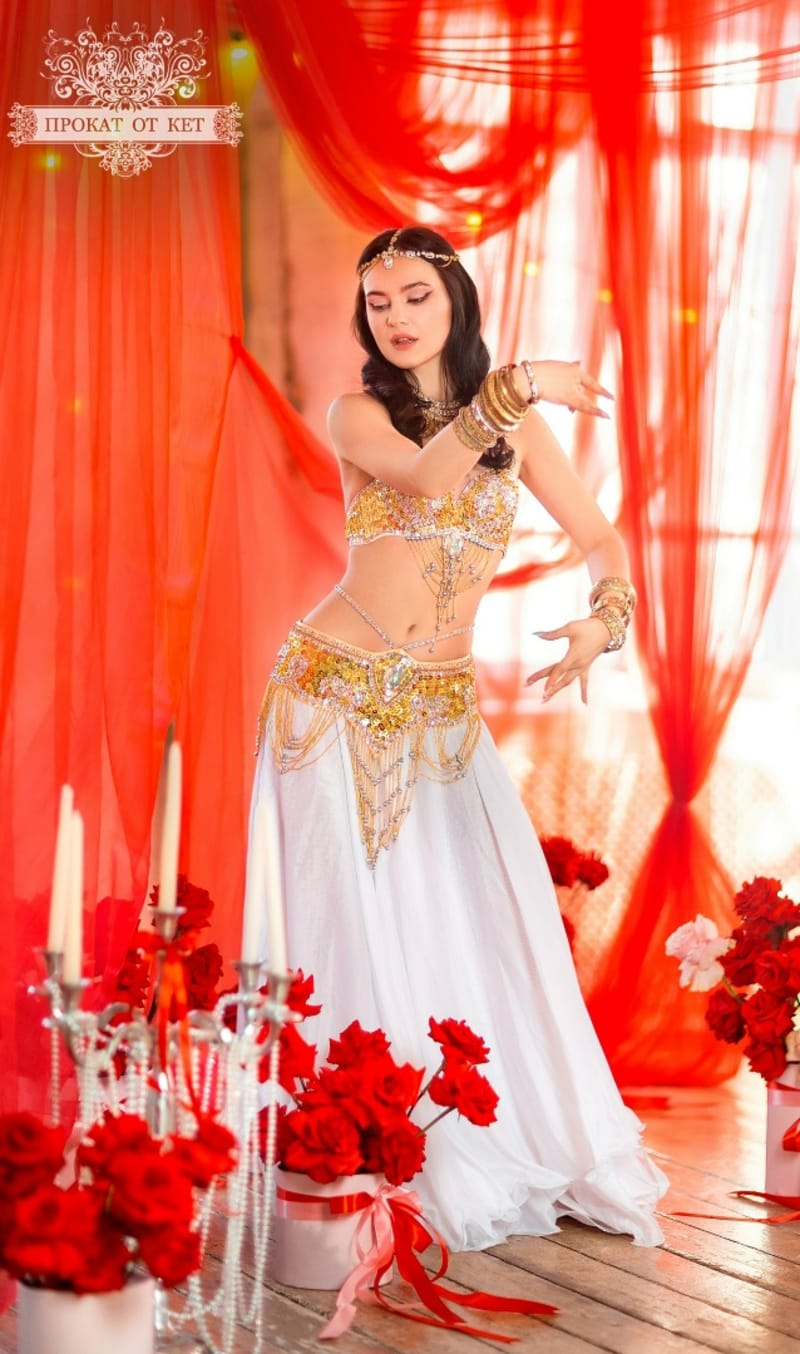 Костюм для восточных танцев (белый) - фото 4