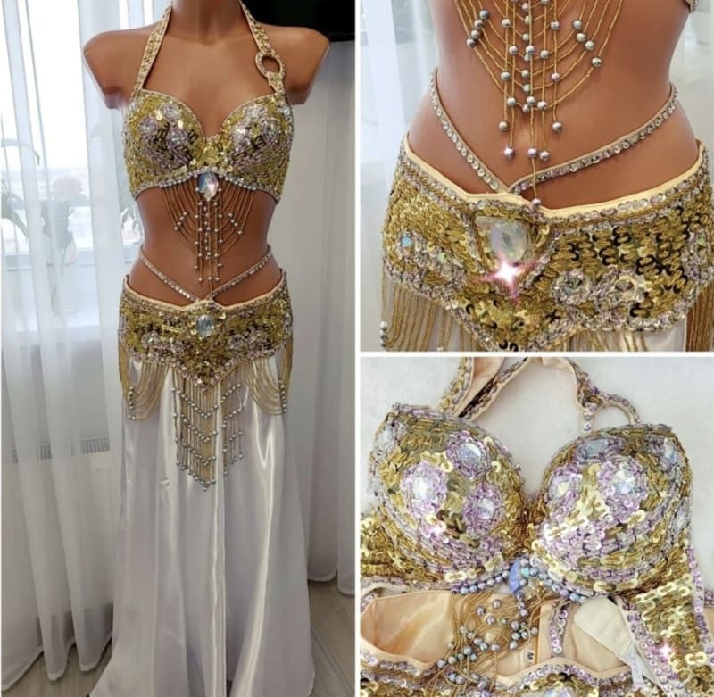 Костюм для восточных танцев (белый) - фото 8