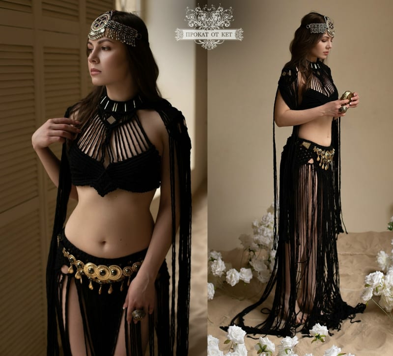 Платье бохо "Чёрное" - фото 1