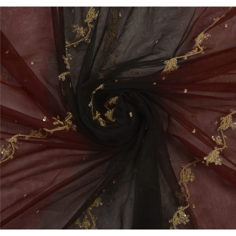 Индийское сари (чёрно-красное) - фото 4