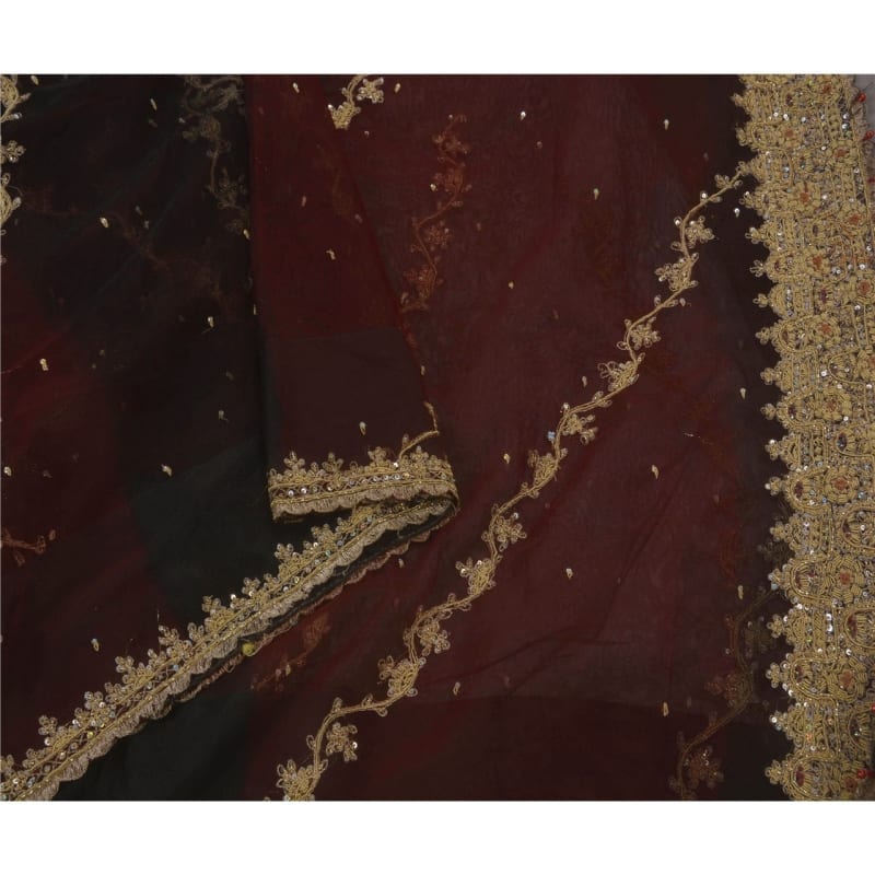 Индийское сари (чёрно-красное) - фото 5