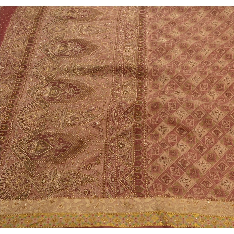 Аутентичное сари (кремовое) - фото 2