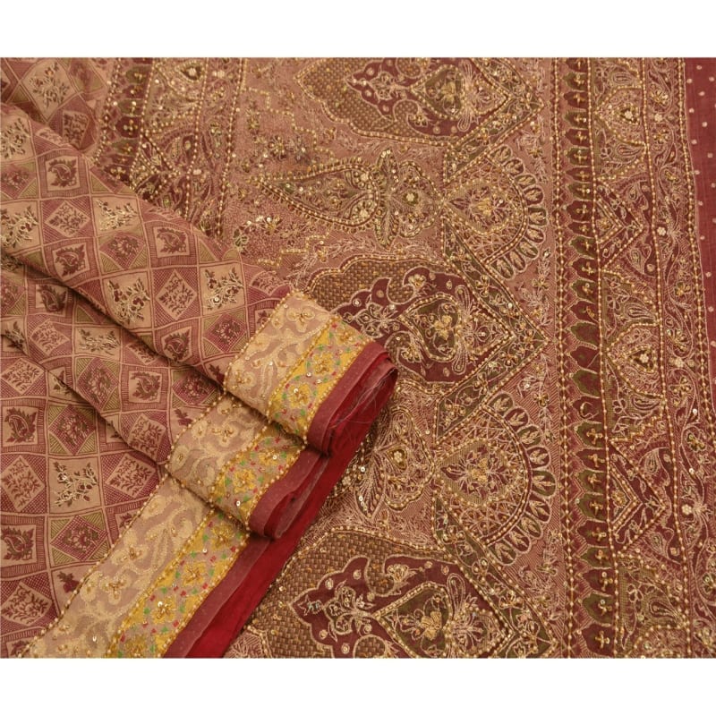 Аутентичное сари (кремовое) - фото 6