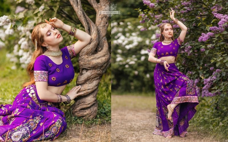 Фиолетовый костюм (топ, убка, дупата) - фото 5