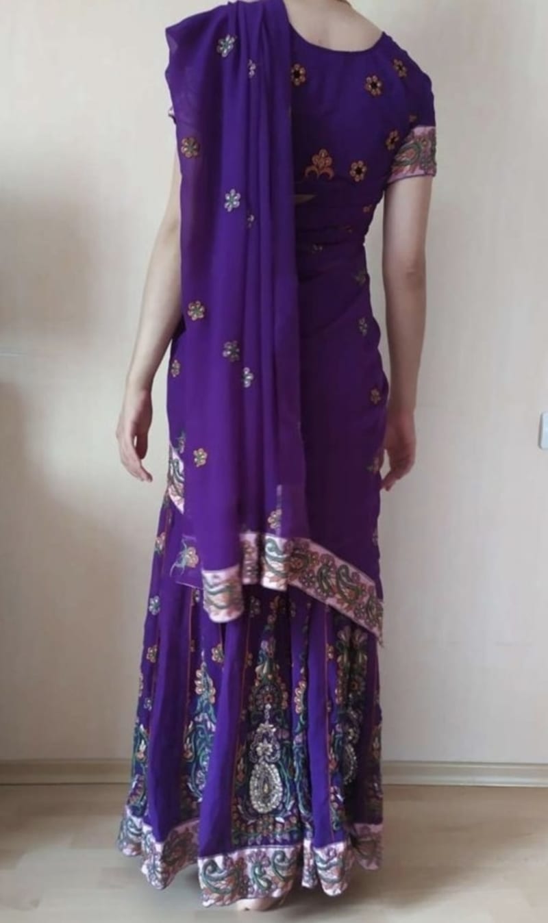 Фиолетовый костюм (топ, убка, дупата) - фото 9
