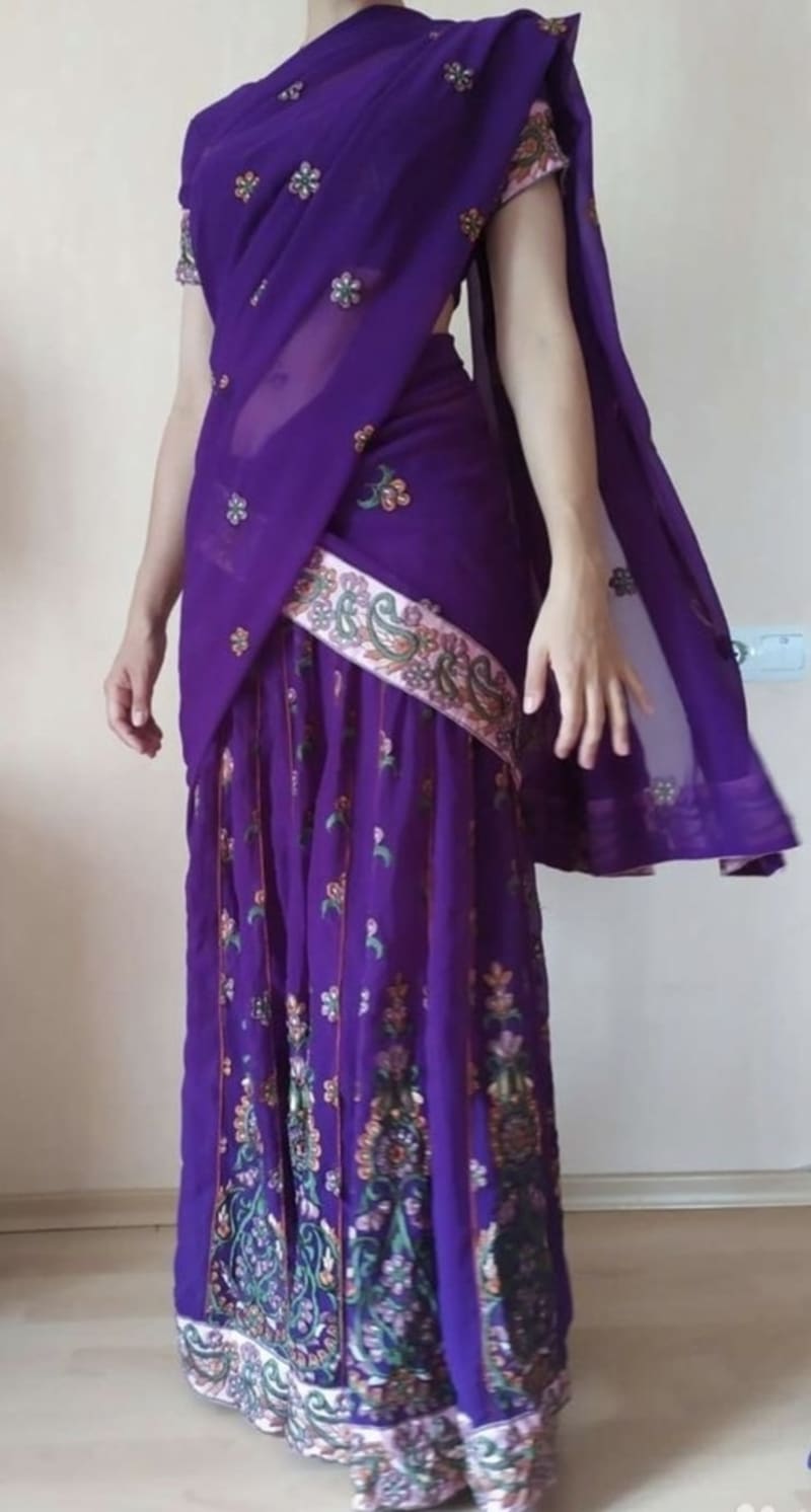 Фиолетовый костюм (топ, убка, дупата) - фото 10