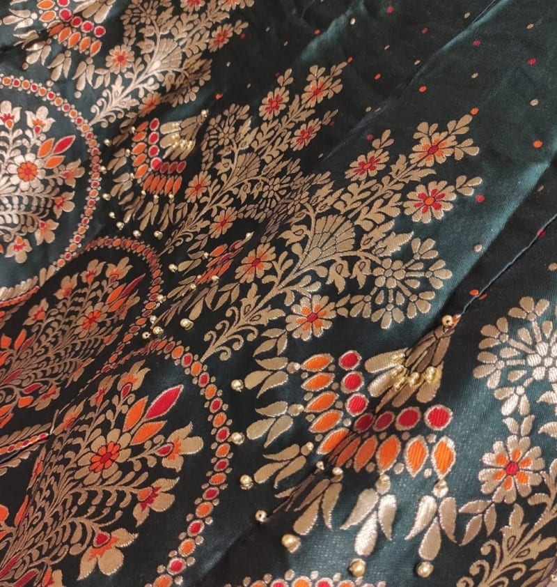 Комплект из юбки и топа в зелёном звете, Индия - фото 7