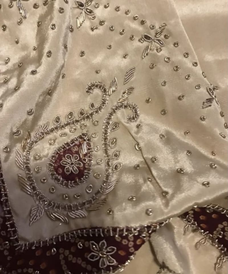 Шёлковое сари, оттенок Молоко - фото 10