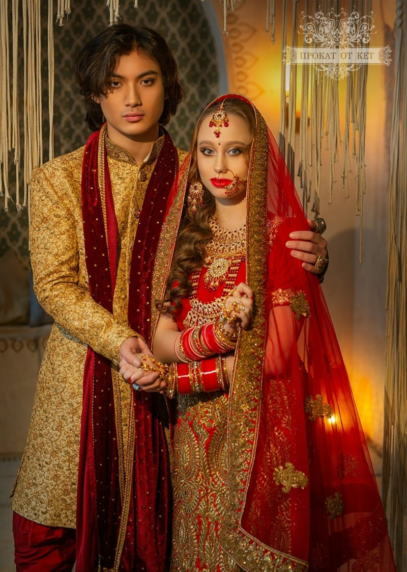 Парный свадебный индийский образ 1 - фото 2
