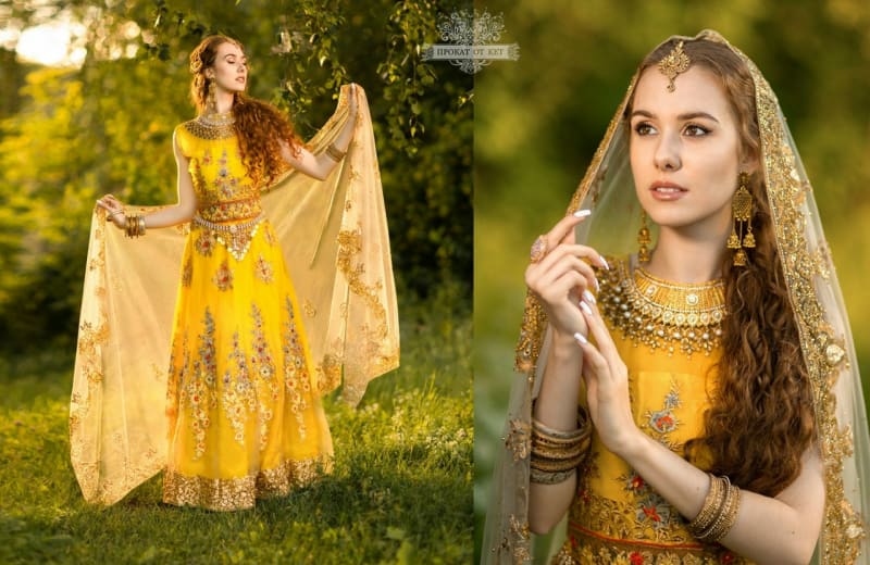 Универсальная прозрачная дупата с золотым орнаментом - фото 1