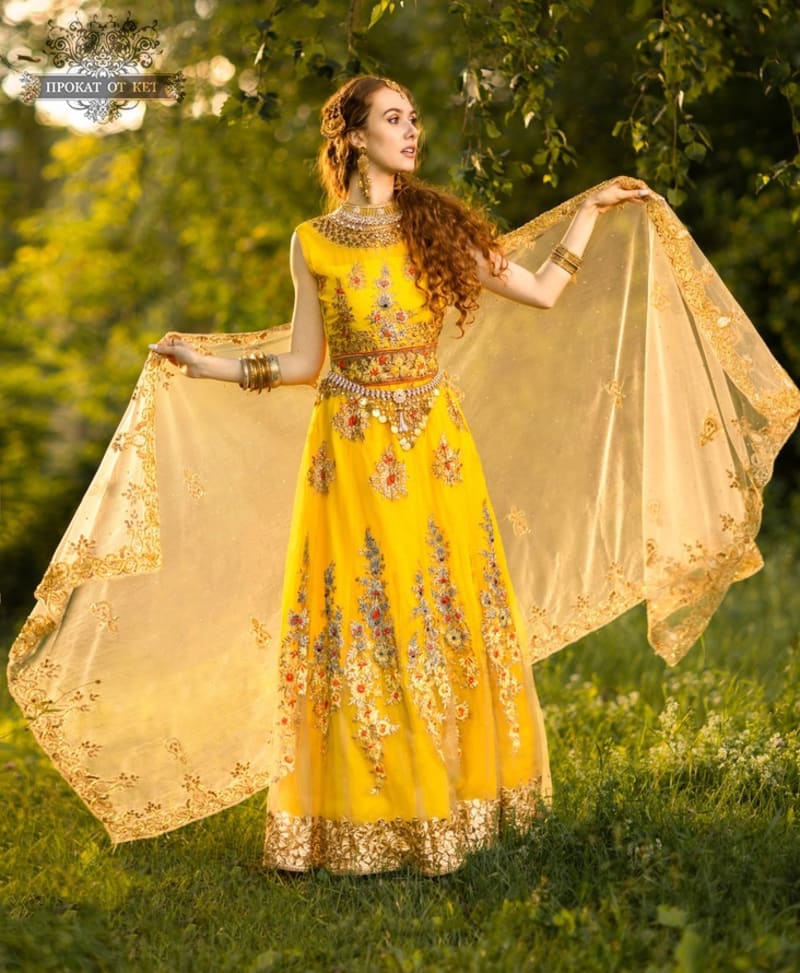 Универсальная прозрачная дупата с золотым орнаментом - фото 2