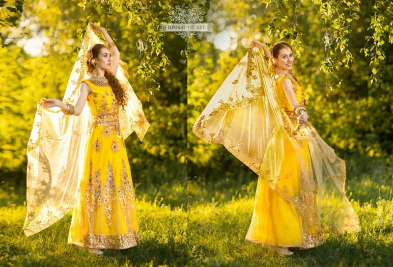 Универсальная прозрачная дупата с золотым орнаментом - фото 3