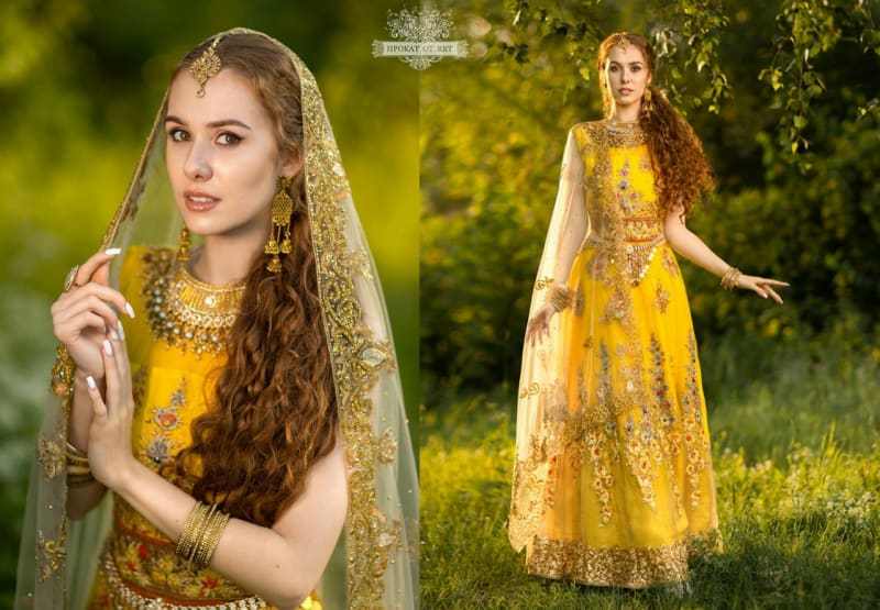 Универсальная прозрачная дупата с золотым орнаментом - фото 4