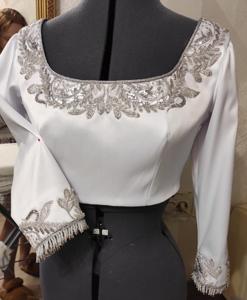 Белый топ для индийских костюмов - фото 1