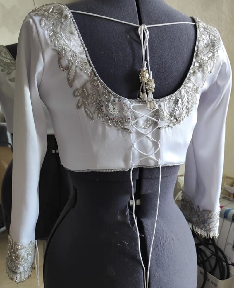 Белый топ для индийских костюмов - фото 2