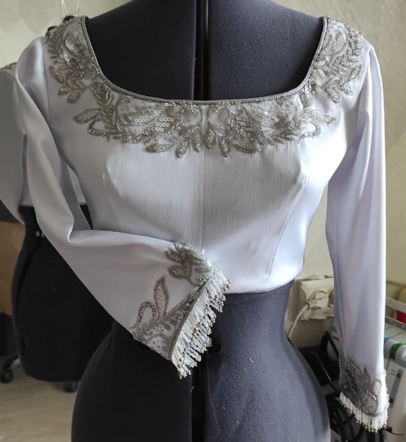 Белый топ для индийских костюмов - фото 3