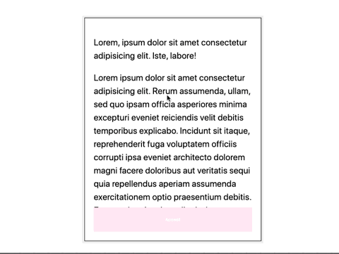 This image shows a Scroll To Acept example using Intersection Observer