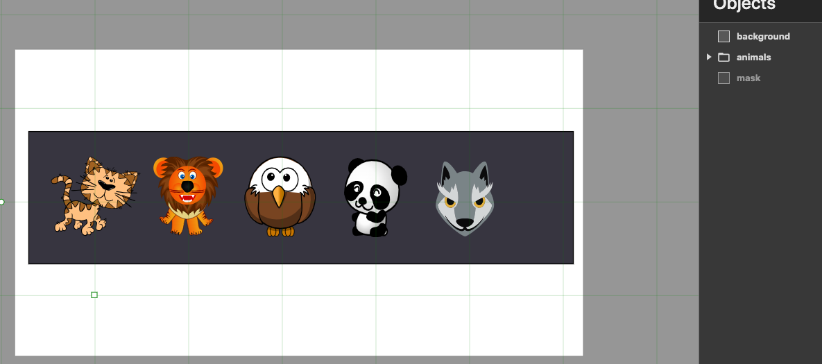 Screenshot of animal vectors, for use in GSAP animation