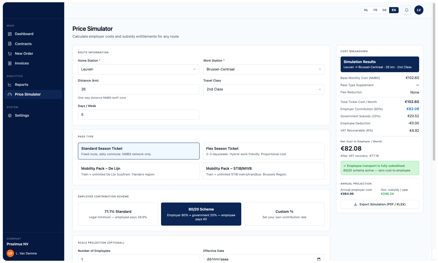 NMBS Invoices