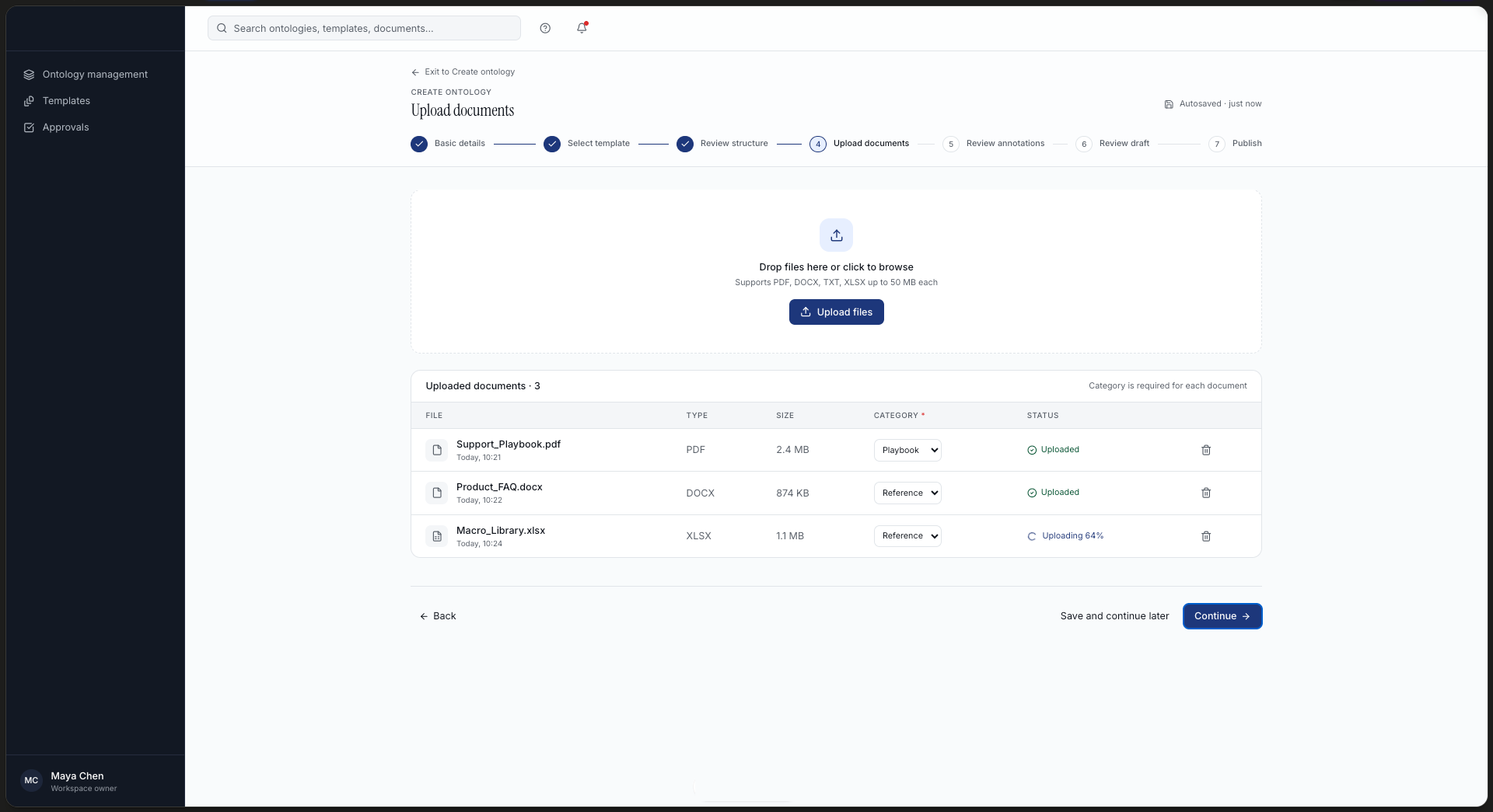 Review Draft Screen