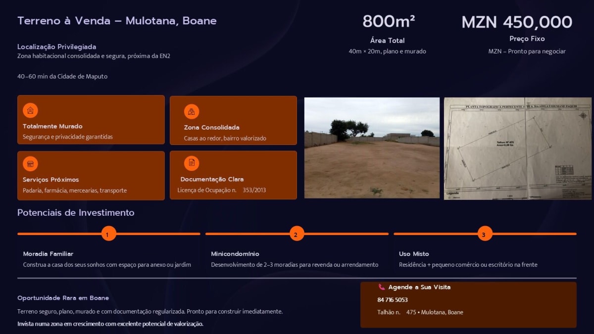 Trespasse de Terreno em Mulotane - Imagem 1