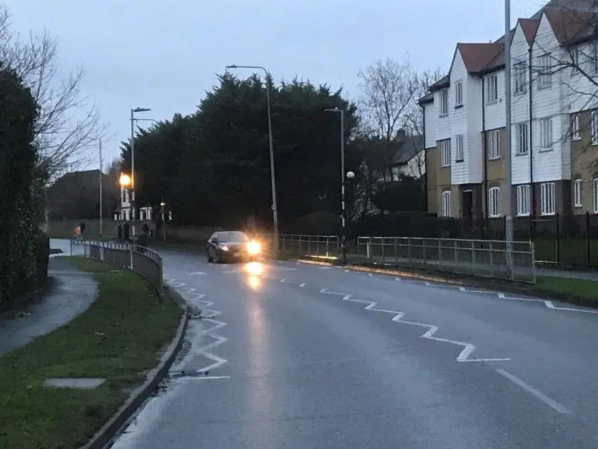 Photo of a pedestrian crossing Ferrers Rd