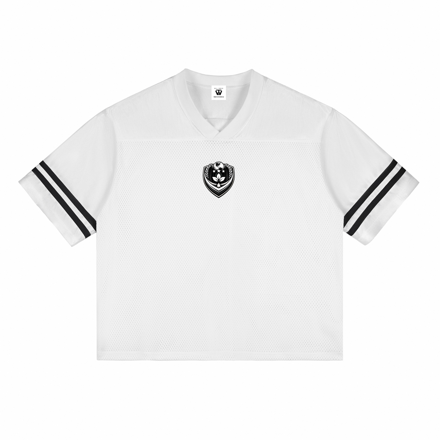 WT Crest Jersey White/Black - Streetwear Fit by WILL THRIVE