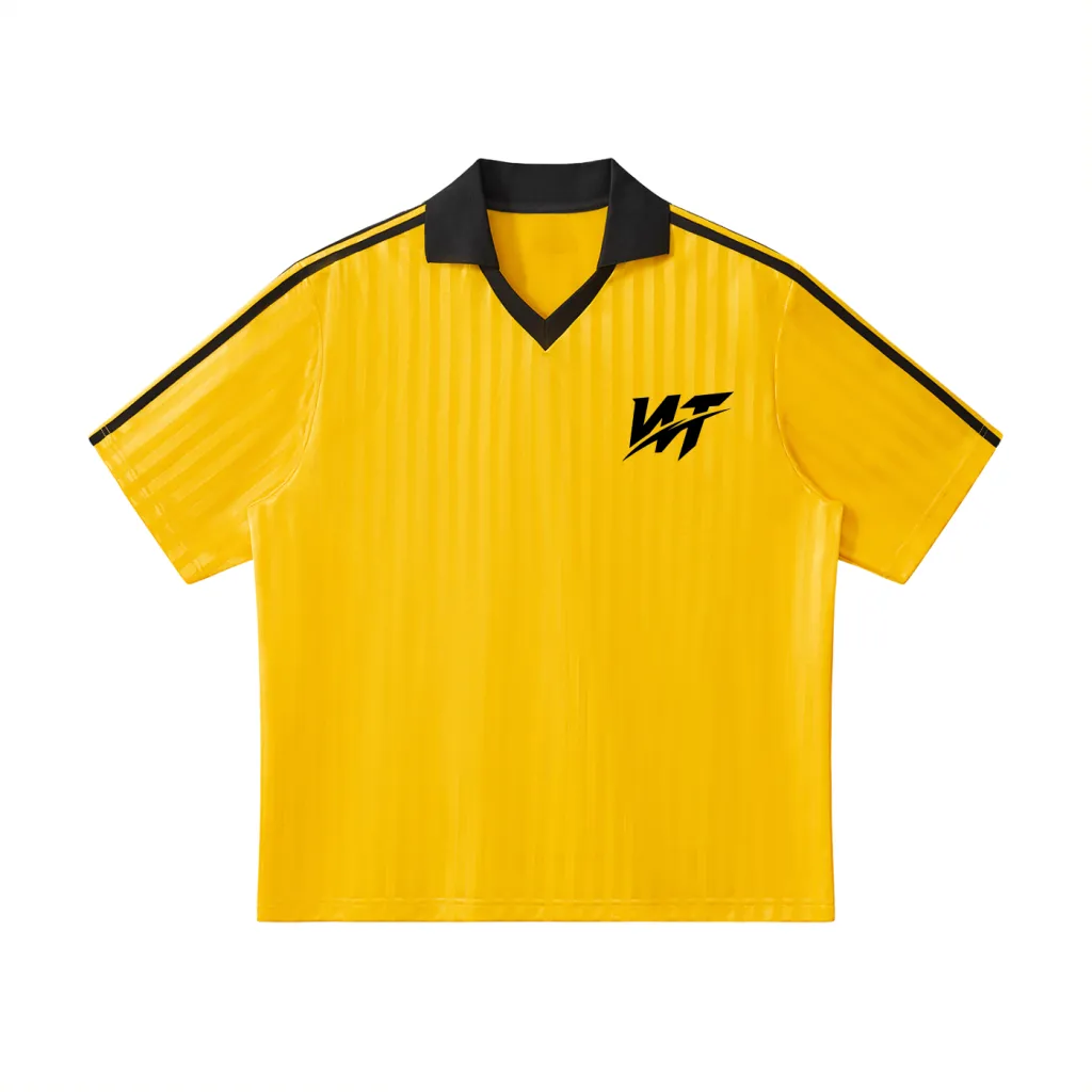 WT Striped Jersey Gold/Charcoal - Streetwear Fit by WILL THRIVE