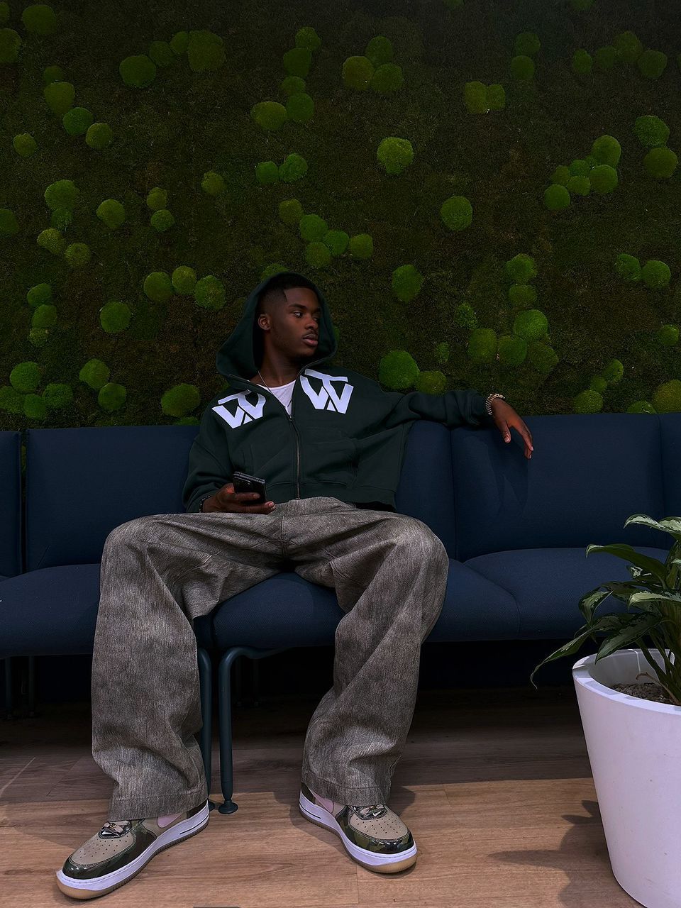 WT Essential Oversized Hoodie Forest Green - Streetwear Fit by WILL THRIVE