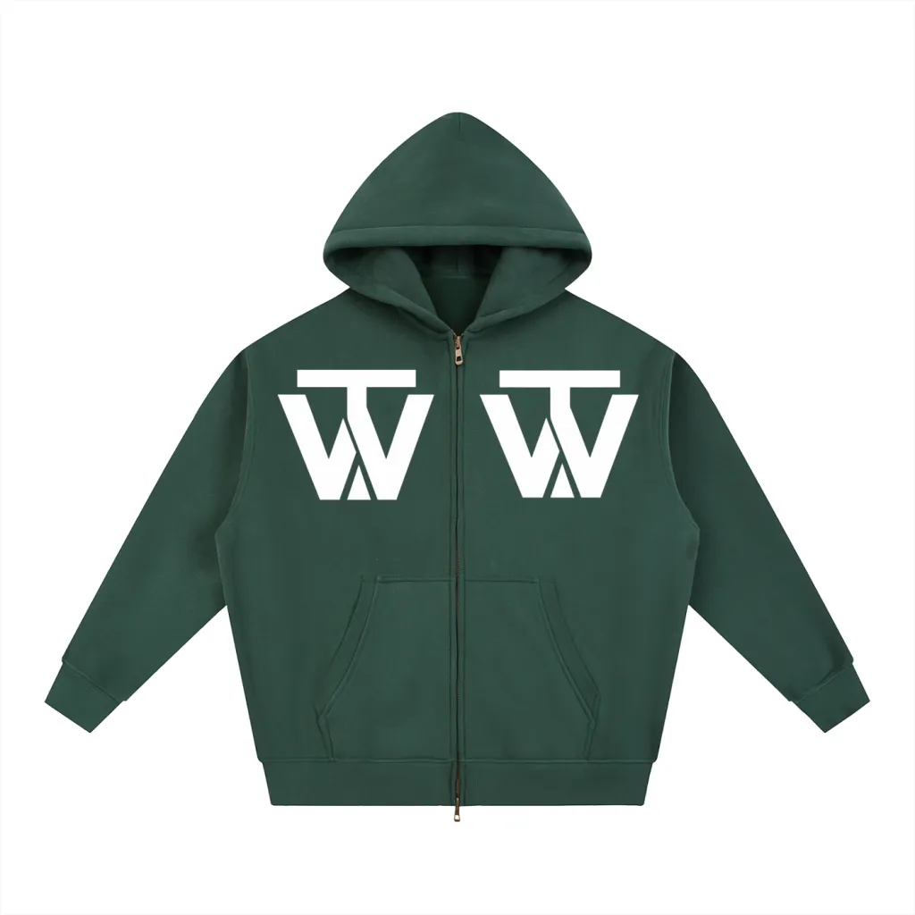 WT Essential Oversized Hoodie Forest Green Thumbnail 2