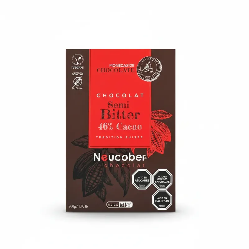 Chocolate Moneda Semibitter 46% 900 g Neucober