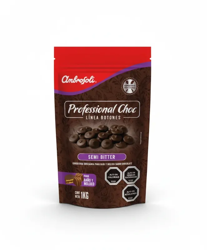 Cobertura Botones Semi Bitter 1 kg Ambrosoli