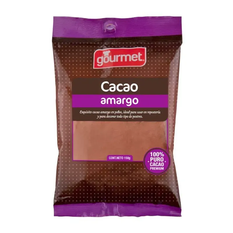 Cacao Amargo 100% 150 g Gourmet