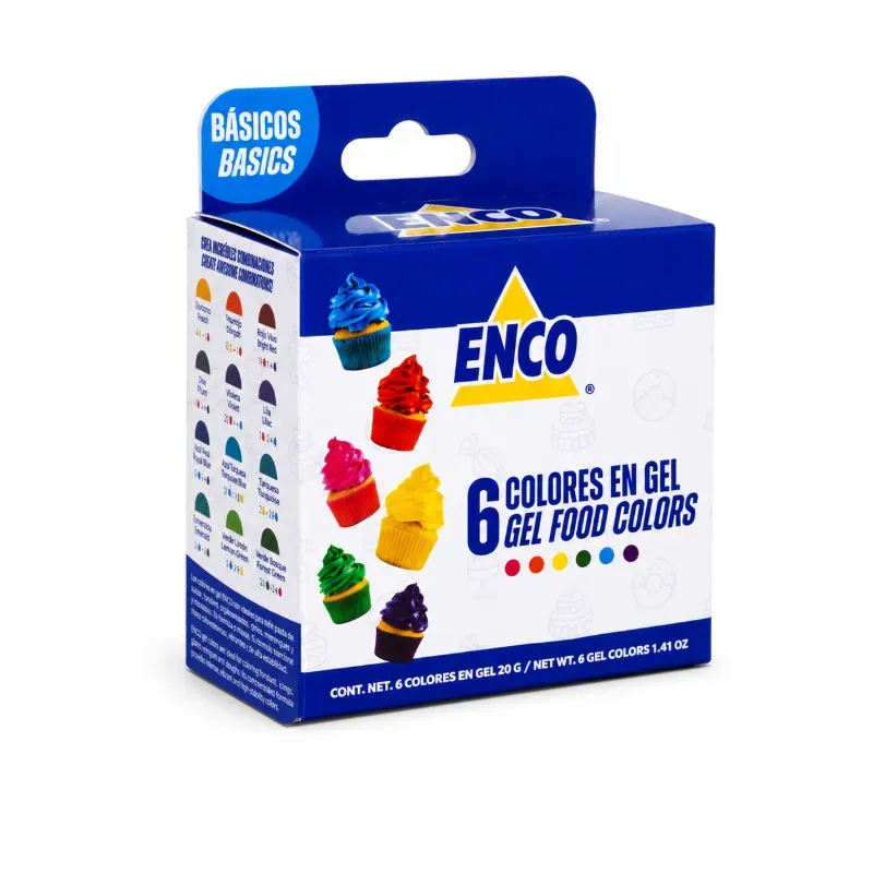 Colorantes Enco x6 en Gel 20 g