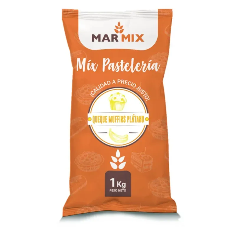 Queque Muffin Platano 1 kg Marmix