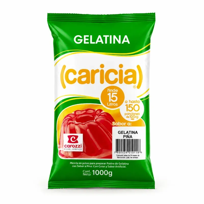 Gelatina Piña 1 kg Caricia