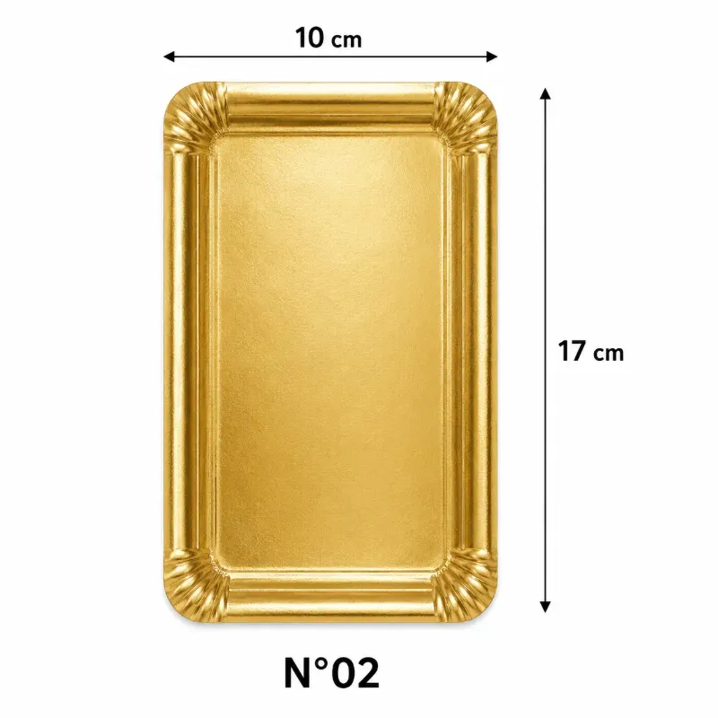 Bandeja Rectangular Oro Plata Nº 2