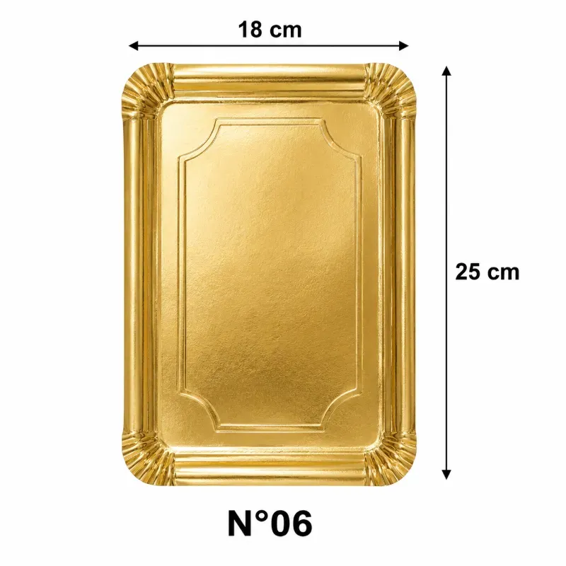 Bandeja Rectangular Oro Plata Nº 6