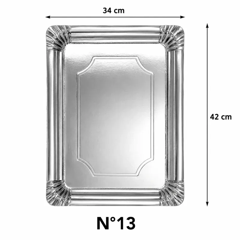 Bandeja Rectangular Oro Plata Nº13