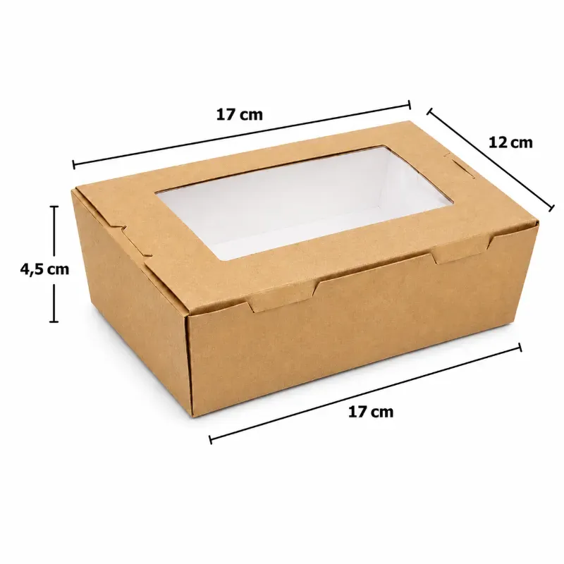 Caja Kraft con Ventana XS 700 ml