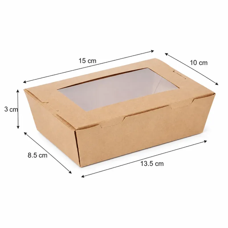 Caja Kraft con Ventana Xxs 500 ml
