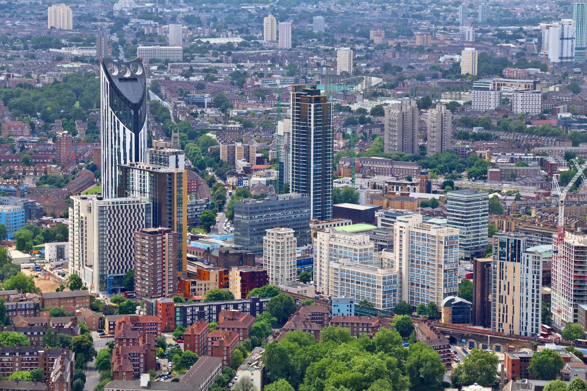 South East London skyline and streets