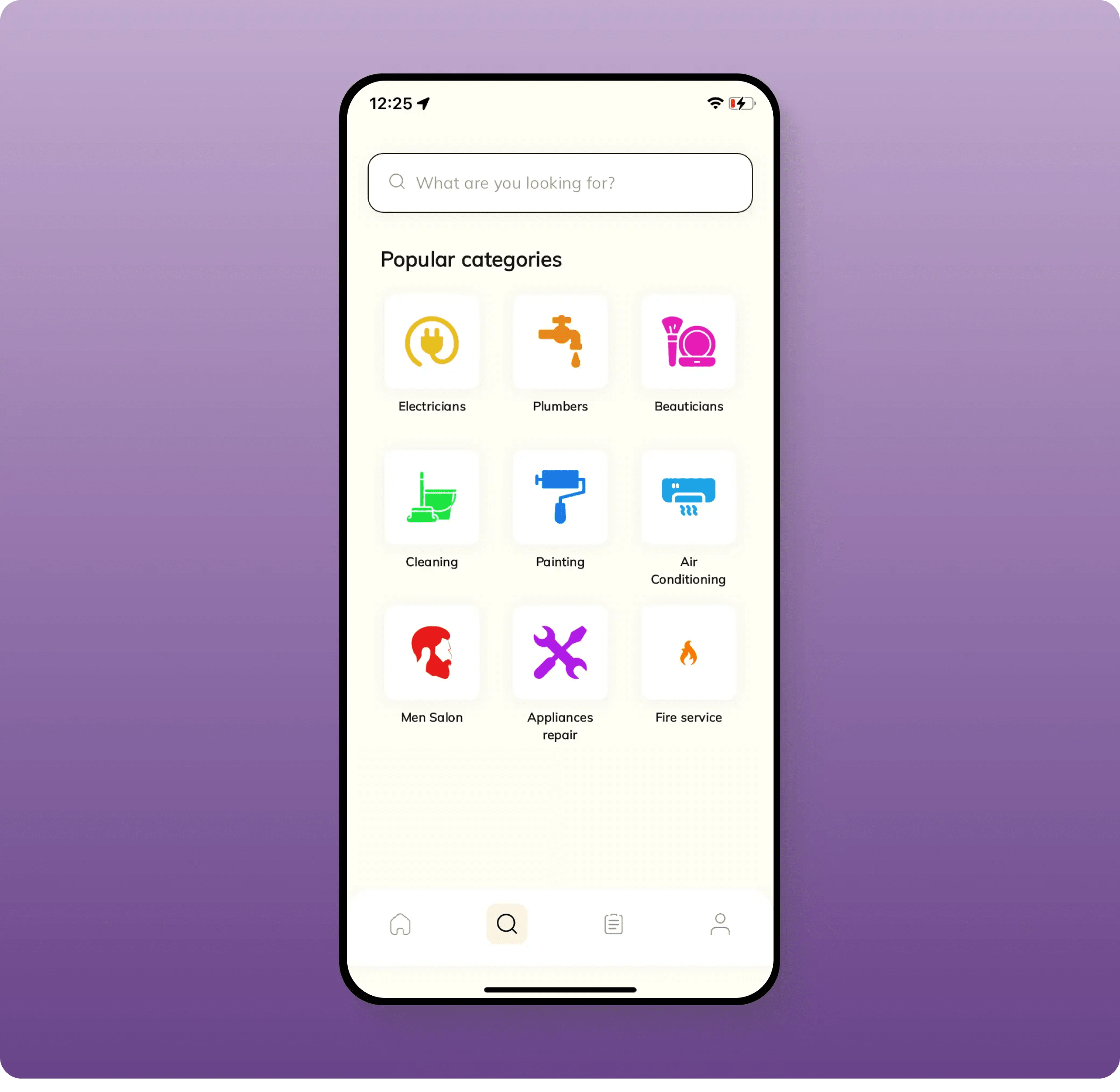 Search tab