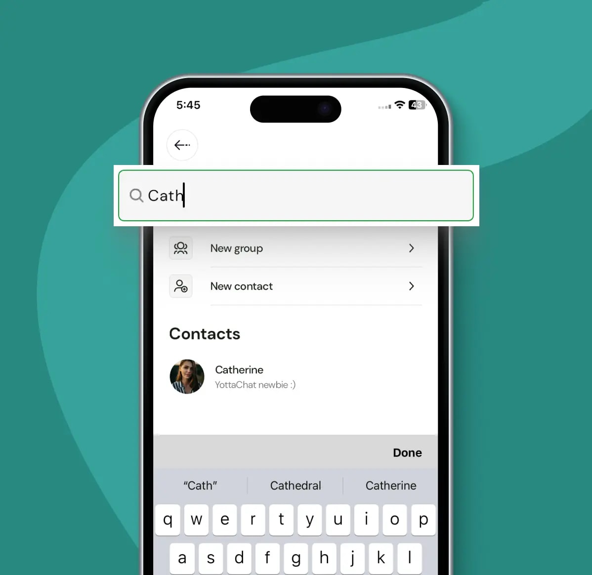Search contacts