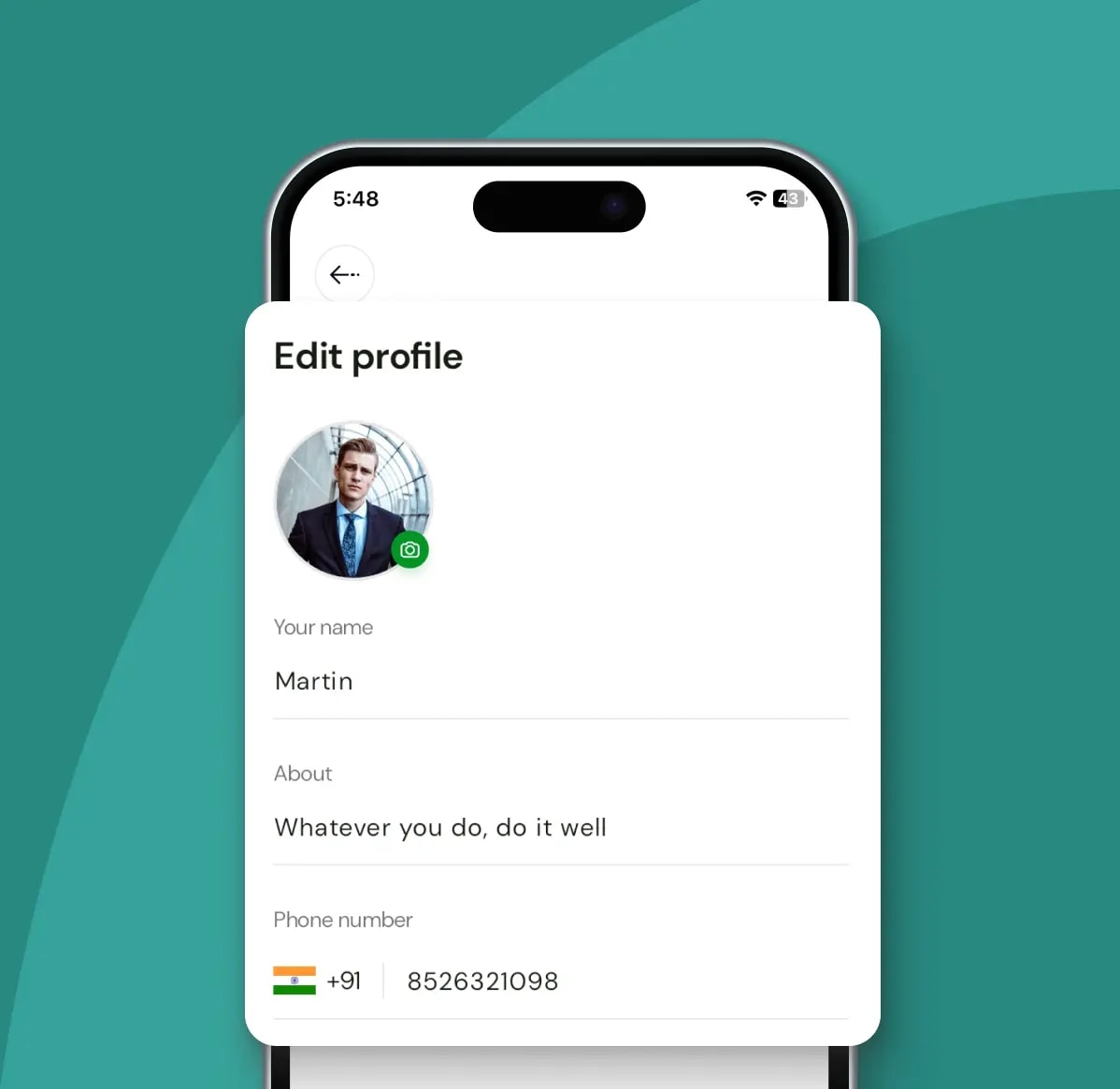 Edit profile