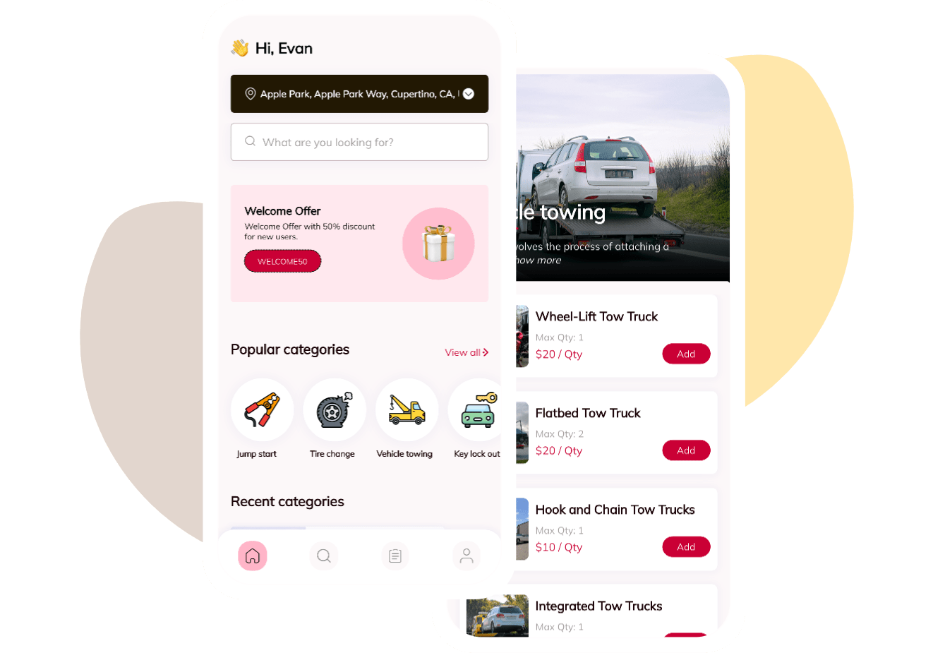 Roadside Assistance App Solution banner